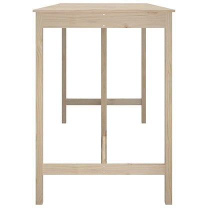 Mesa Alta De Bar De Madera Maciza De Pino 180x80x110 Cm_2