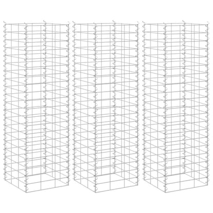 Arriates De Gaviones 3 Unidades Hierro 30x30x100 Cm_1