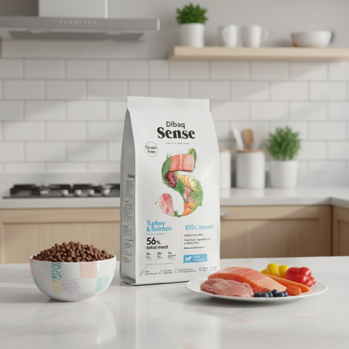 Dibaq Sense Grain Free Salmón Y Pavo (cachorro) 12 Kg_3