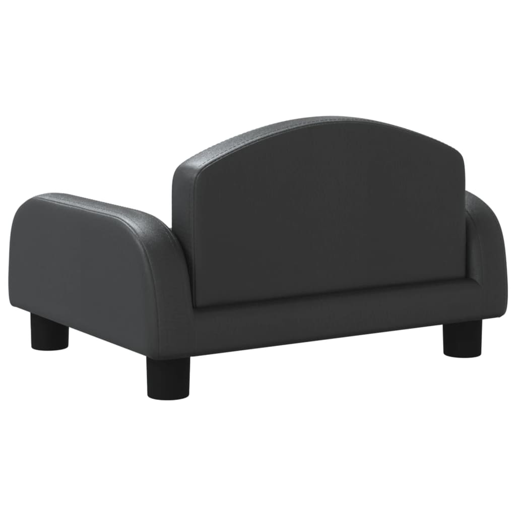Cama Para Perros De Cuero Sintético Negra 50x40x30 Cm / Vetonek_0