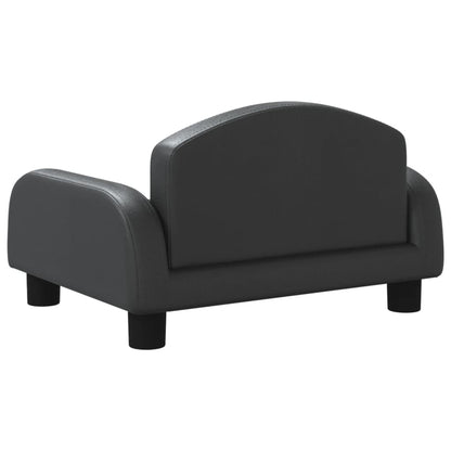 Cama Para Perros De Cuero Sintético Negra 50x40x30 Cm / Vetonek_0