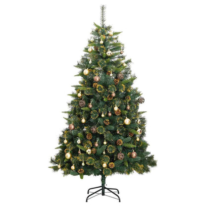 Vidaxl Árbol De Navidad Artificial Con Bisagras 300 Led Y Bolas 240 Cm_3