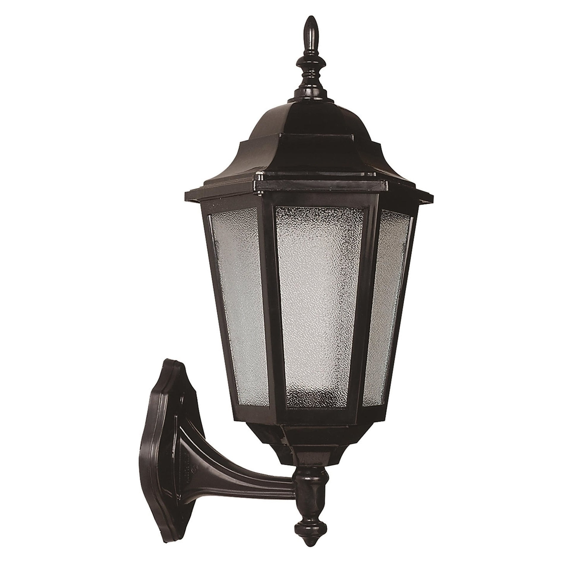Aplique De Pared Para Exterior, Abs , Negro, 28x23x47, Casquillo E 27 Max 60 W_0