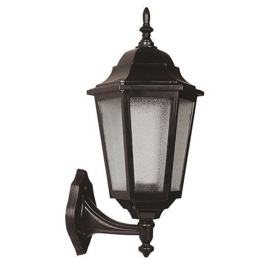 Aplique De Pared Para Exterior, Abs , Negro, 28x23x47, Casquillo E 27 Max 60 W_0