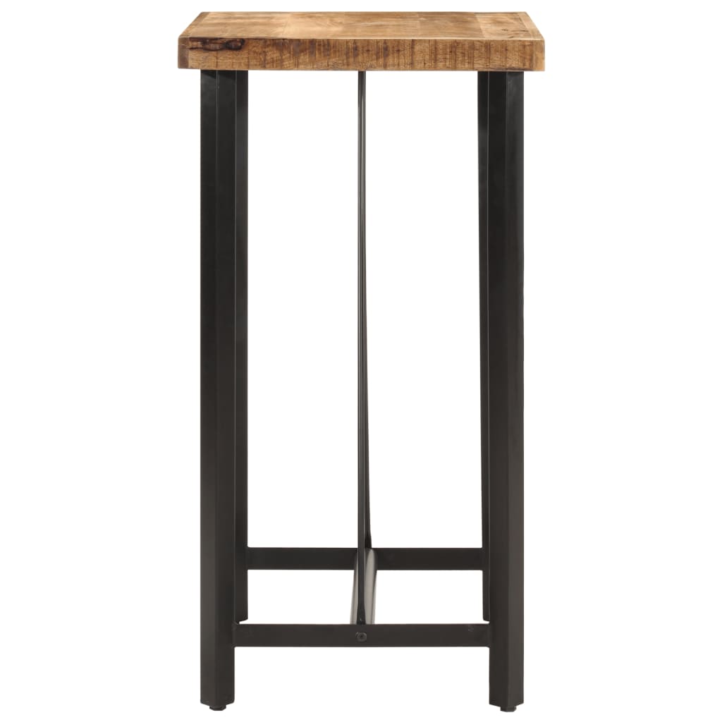 Mesa Alta De Hierro Y Madera Maciza De Mango 55x55x107 Cm_1