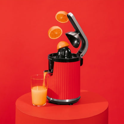 Exprimidor Eléctrico De Brazo Para Naranjas Y Cítricos Xqueeze Retrojuice 600 Red. 600w, Estilo Retro, Filtro De Acero Inoxidable, Cono De Plástico,_3