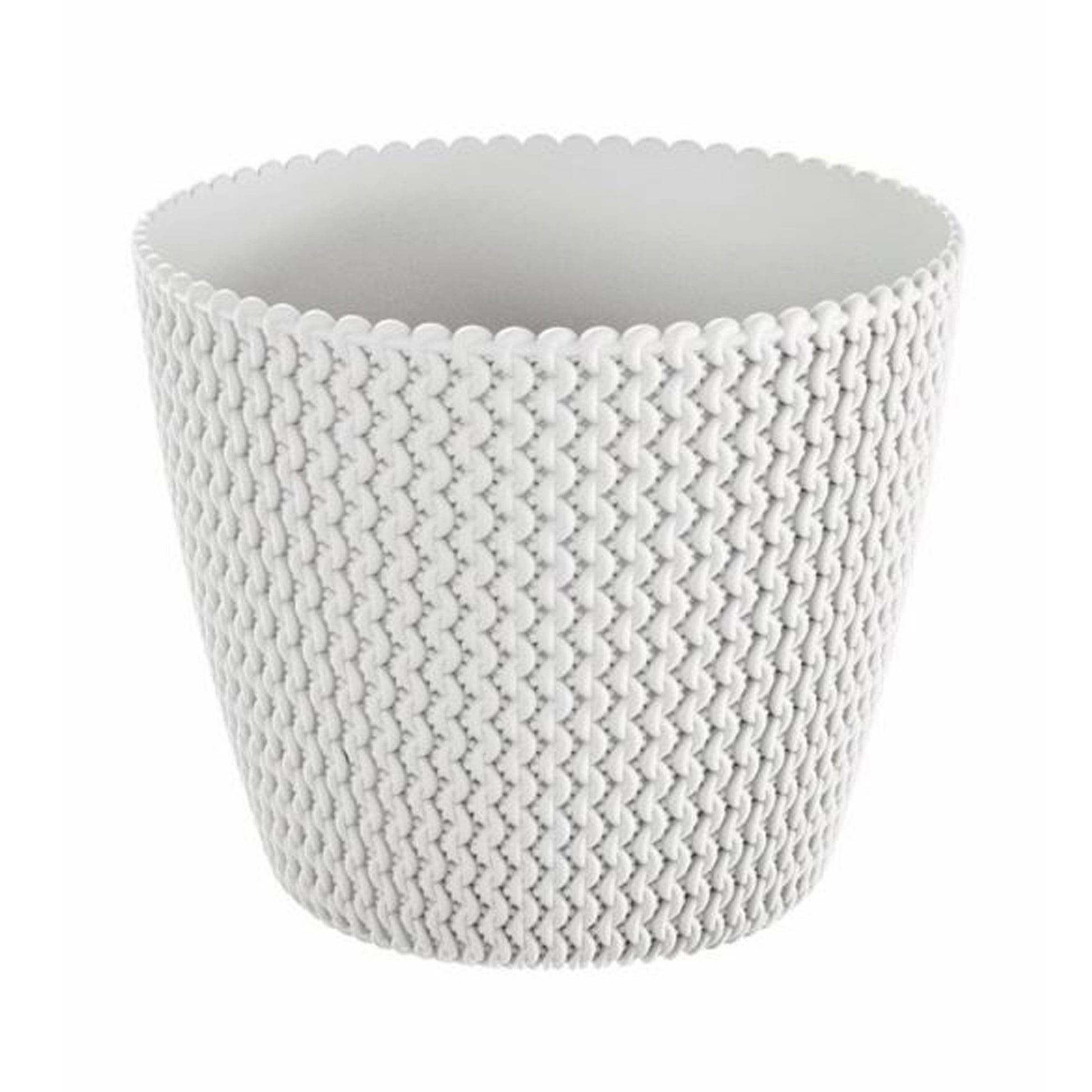 Maceta Redonda 5l Prosperplast Splofy De Plastico En Color Blanco, Ø21,8 X 18,4 Cm_0