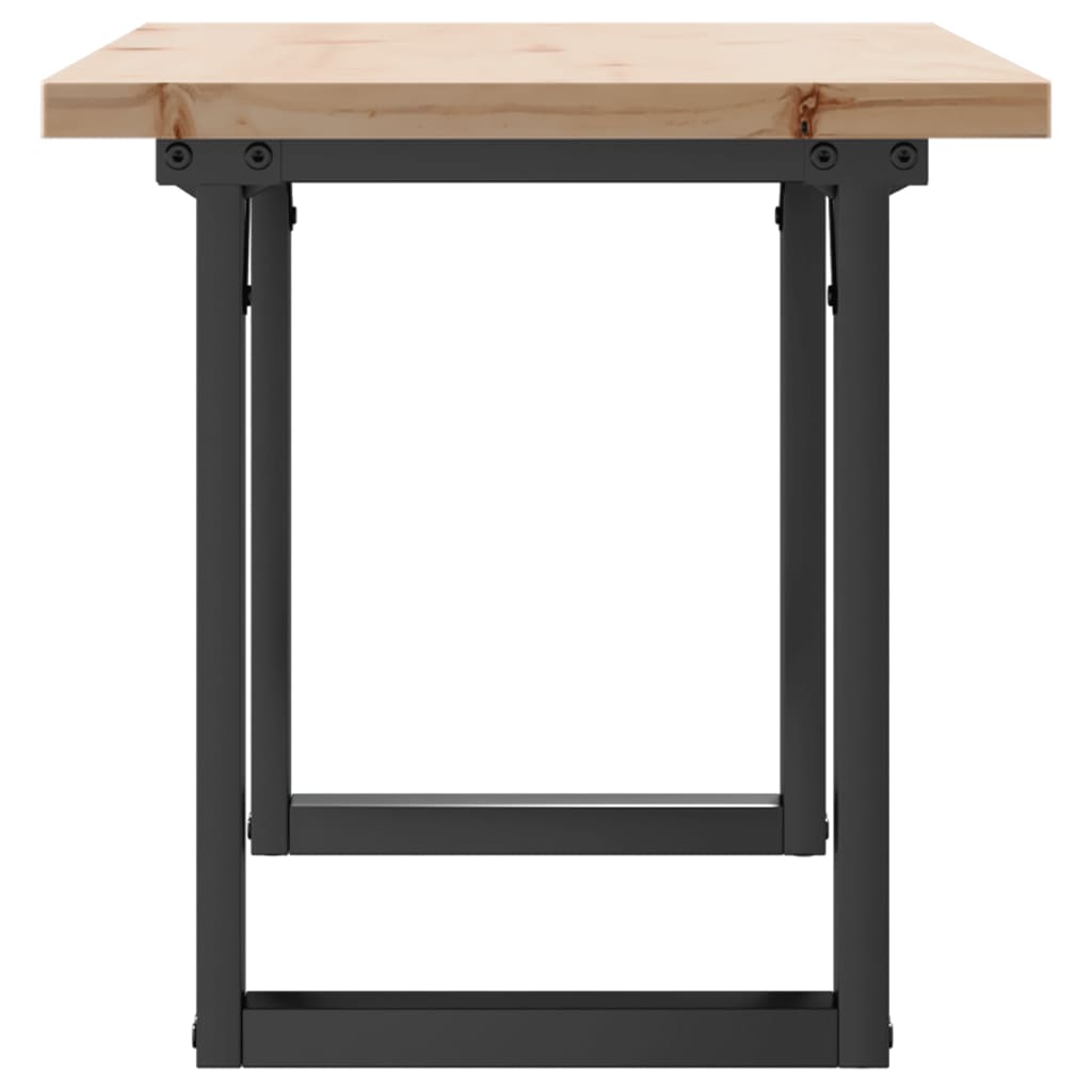 Mesa De Centro Marco O Madera Maciza Pino Y Acero 100x50x45,5cm_3