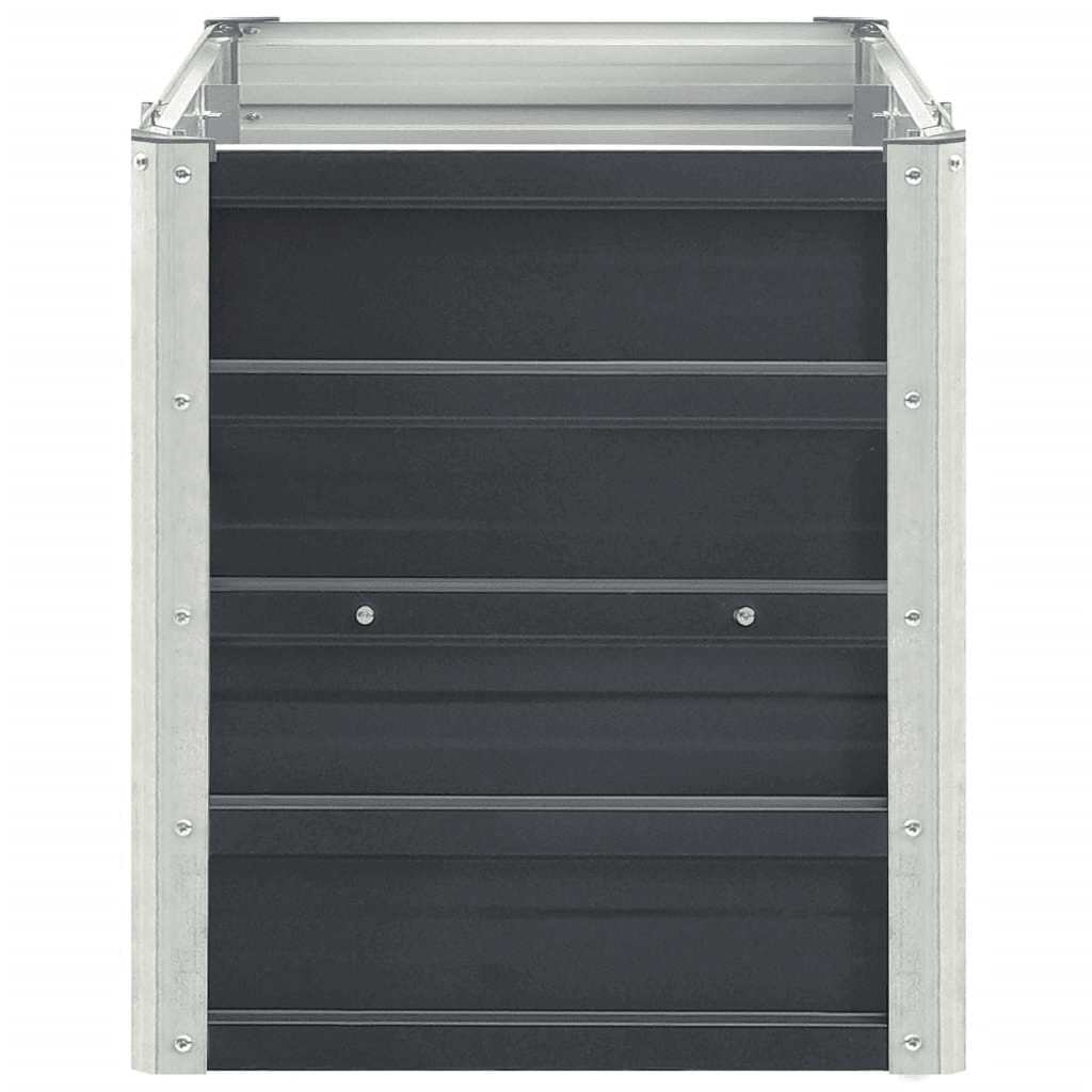 Arriate De Acero Galvanizado Gris Antracita 240x40x45 Cm_4