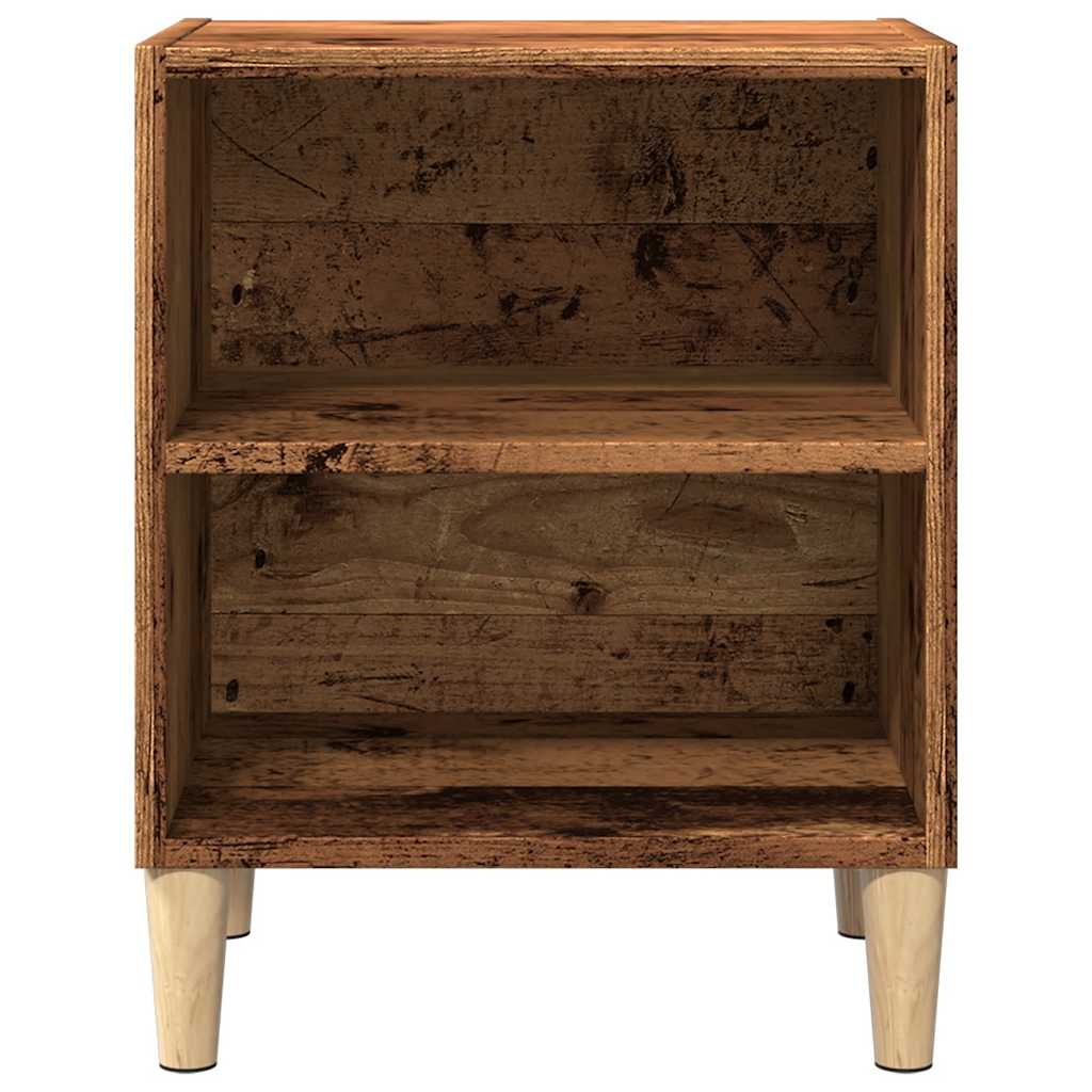Mesita De Noche Madera De Ingeniería Envejecida 40x30x50 Cm_2