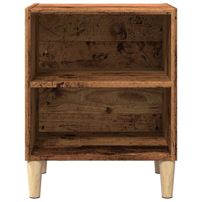 Mesita De Noche Madera De Ingeniería Envejecida 40x30x50 Cm_2