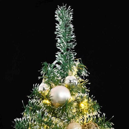 Vidaxl Árbol De Navidad Artificial Con 300 Led Bolas Y Nieve 240 Cm_1