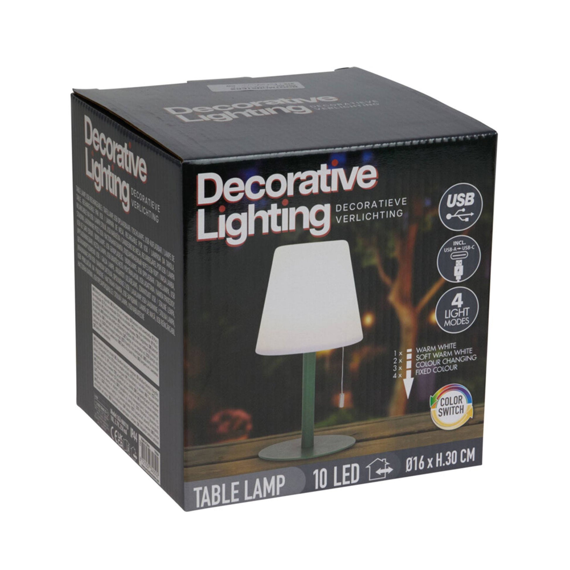 Well Home Lámpara Ø16,5x30cm Para Uso Exterior Recargable