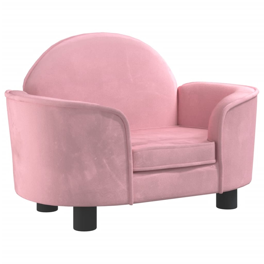 Cama Para Perros De Terciopelo Rosa 66x40x45 Cm / Vetonek_3