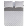 Set Cama (funda Nórdica 250x230cm + 2 Fundas Almohada 50x85cm) 100% Algodón 144tc Gris Oscuro & Gris Claro Calaveras Scalpers Home