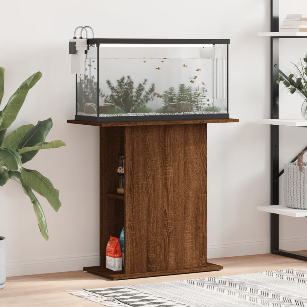 Vidaxl Soporte De Acuario Madera Ingeniería Marrón Roble 75x36x72,5 Cm_1