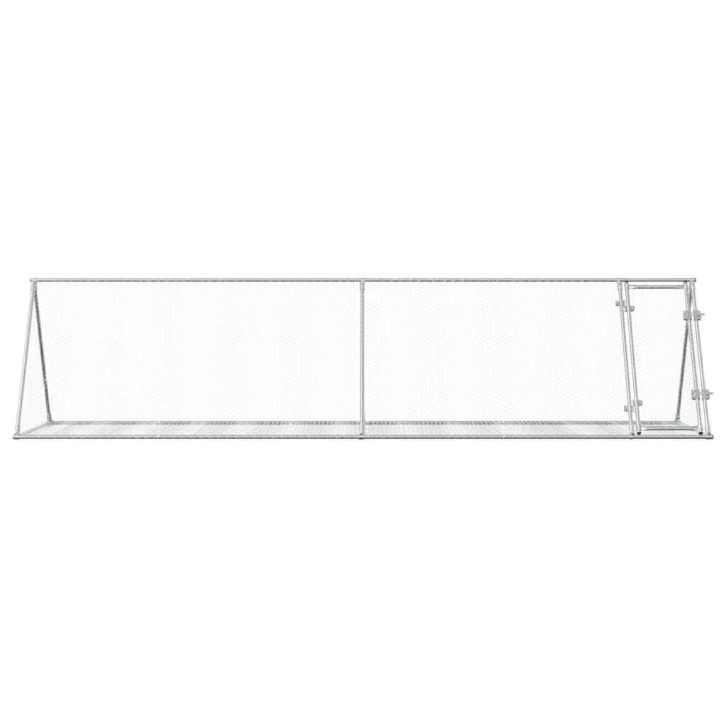 Vidaxl Conejera Acero Galvanizado Plateado 400x105x91 Cm_3