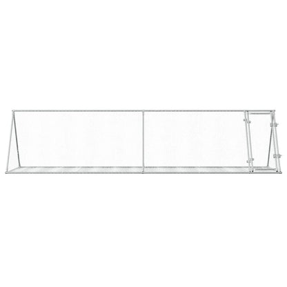 Vidaxl Conejera Acero Galvanizado Plateado 400x105x91 Cm_3