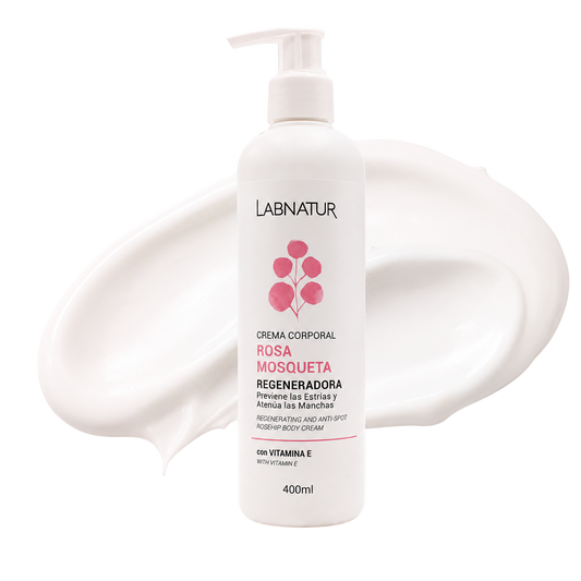 Crema Corporal de Rosa Mosqueta Labnatur 400 ml | Hidrata, Regenera y Mejora la Elasticidad | Marcas y Estrías | Vegano_0