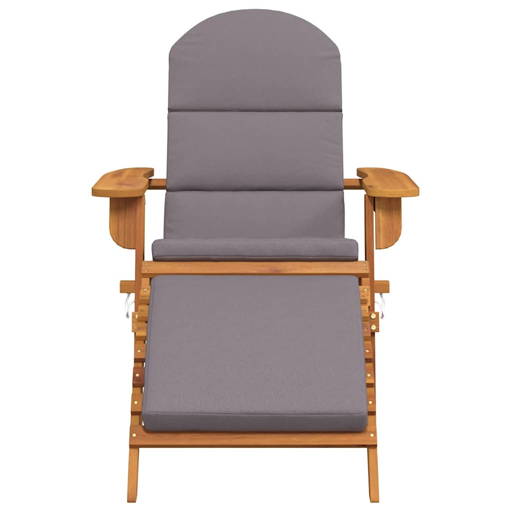 Vidaxl Silla De Jardín Adirondack Con Reposapiés Madera Maciza Acacia_3