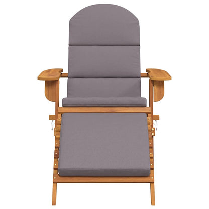 Vidaxl Silla De Jardín Adirondack Con Reposapiés Madera Maciza Acacia_3