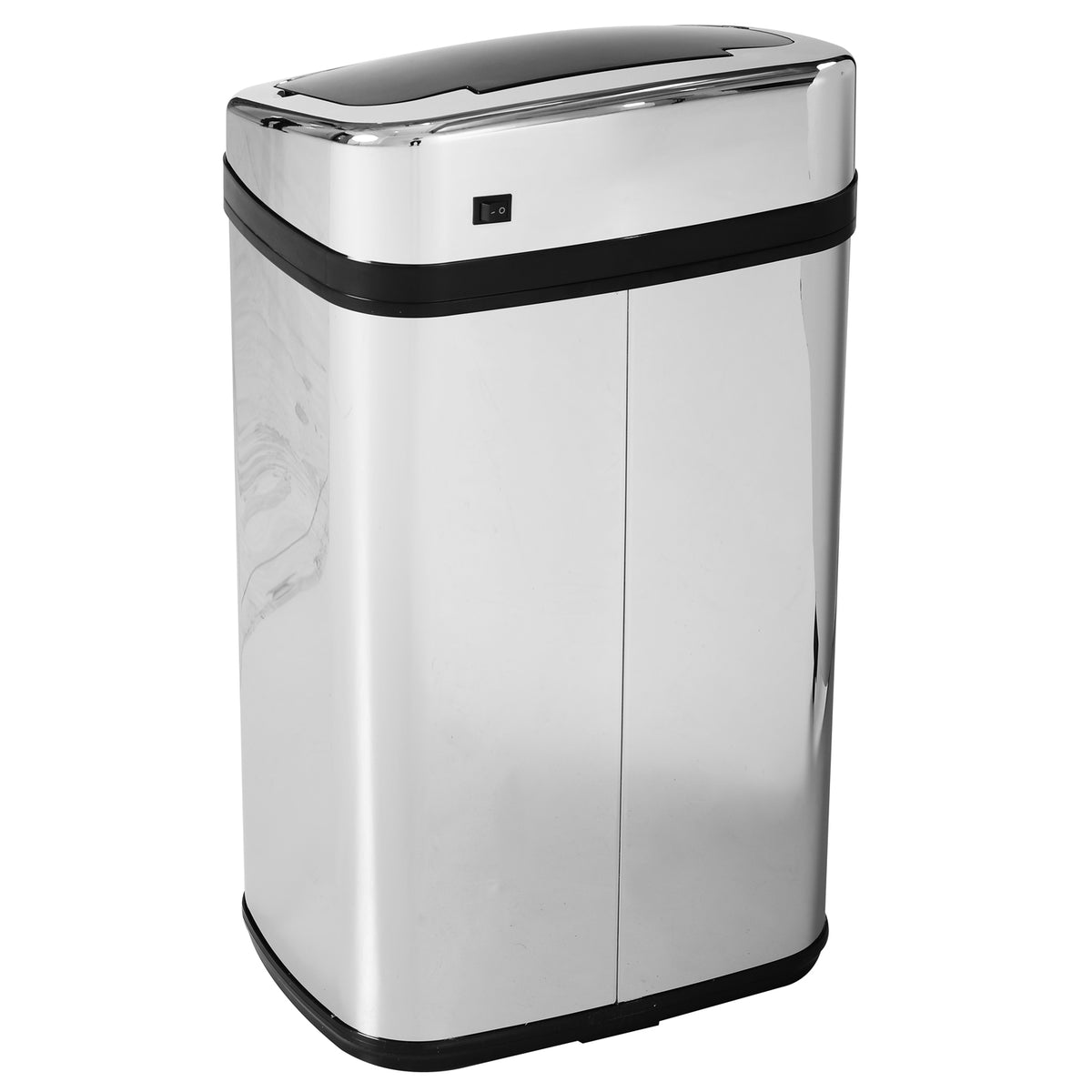 Caixote De Lixo Inteligente Homcom Preto E Prata Abs E Aço Inoxidável 33x25x58cm_3