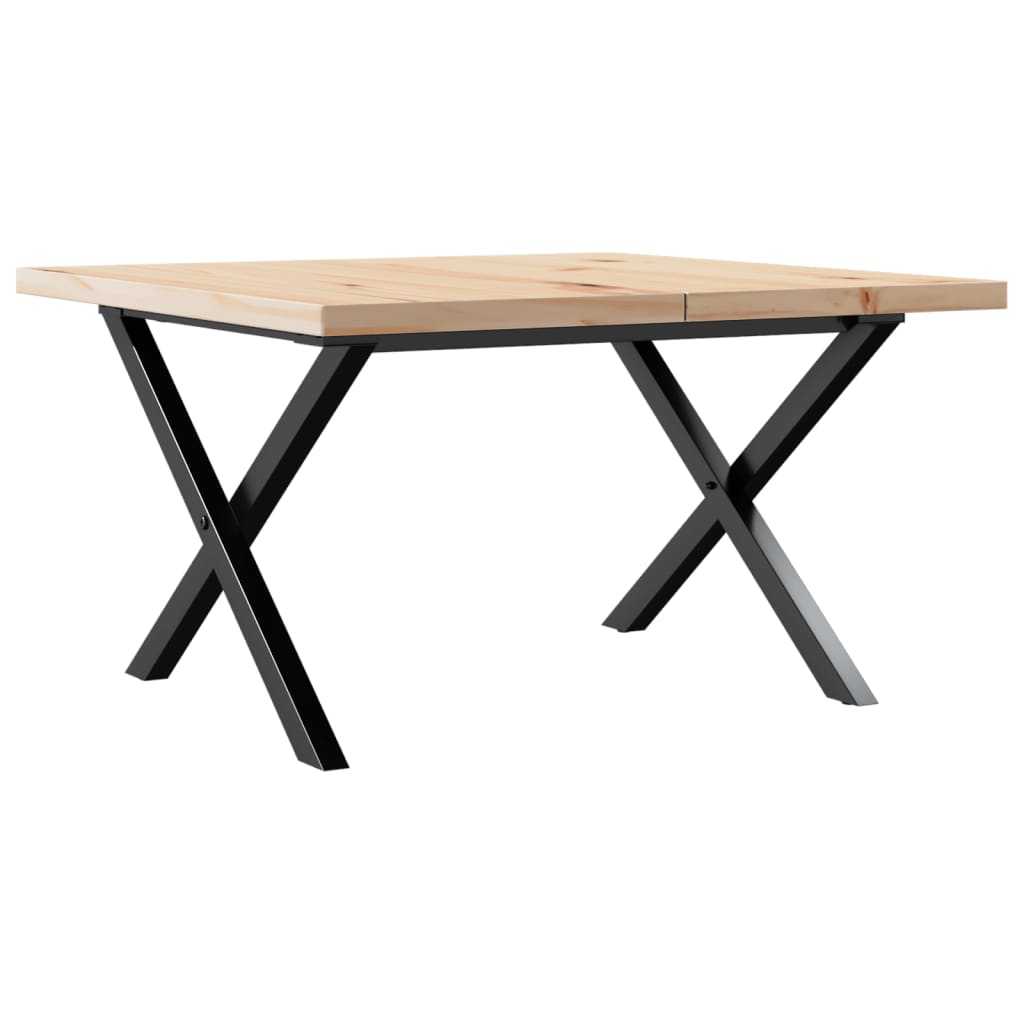 Mesa De Centro Marco X Madera Maciza Pino Y Acero 60x60x40,5 Cm_4