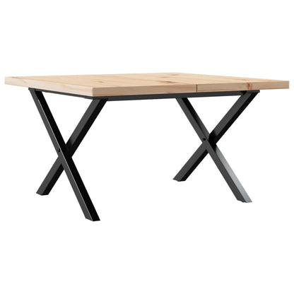 Mesa De Centro Marco X Madera Maciza Pino Y Acero 60x60x40,5 Cm_4