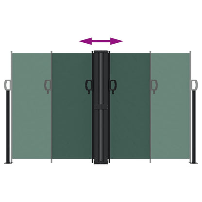 Vidaxl Toldo Lateral Retráctil Verde Oscuro 140x600 Cm_4