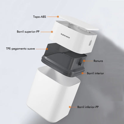 Set De 2 Papeleras Cubos De Basura Cuadrado 14 L Cada Uno Easy Pack Con Tapa, Para Hogar U Oficina - Incluye 135 Bolsas De Basura_2