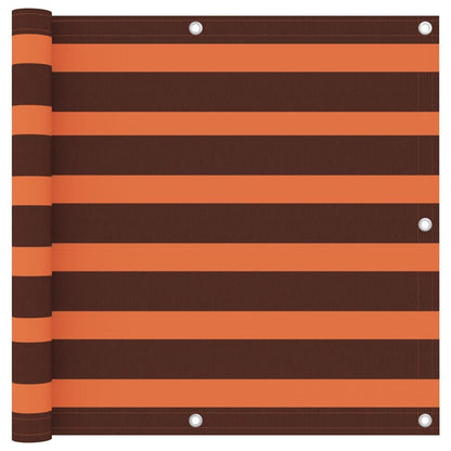 Vidaxl Toldo Para Balcón Tela Oxford Naranja Y Marrón 90x500 Cm_0