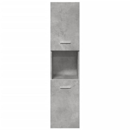 Juego Muebles De Baño 4 Pzas Madera Contrachapada Gris Hormigón / Vetonek_4