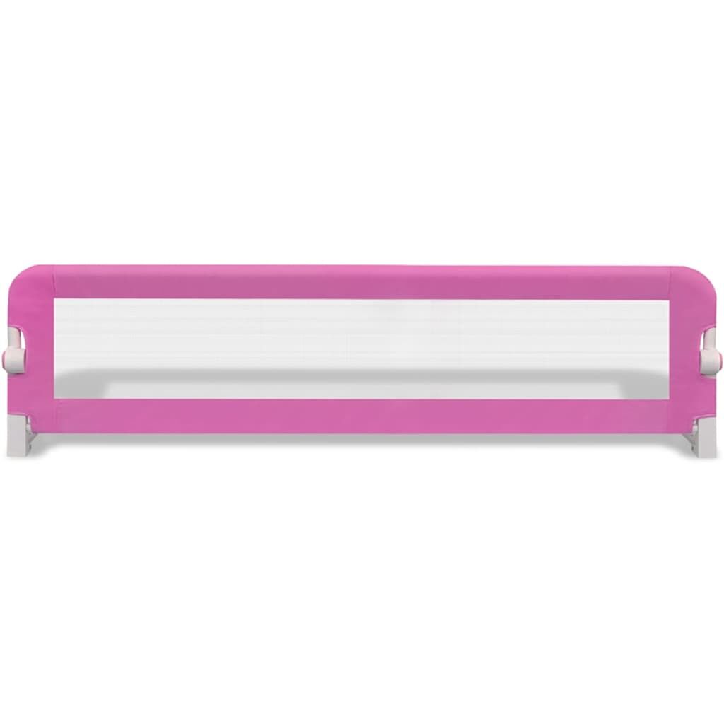 Vidaxl Barandilla De Seguridad Cama De Niño 2 Uds Rosa 150x42 Cm_3