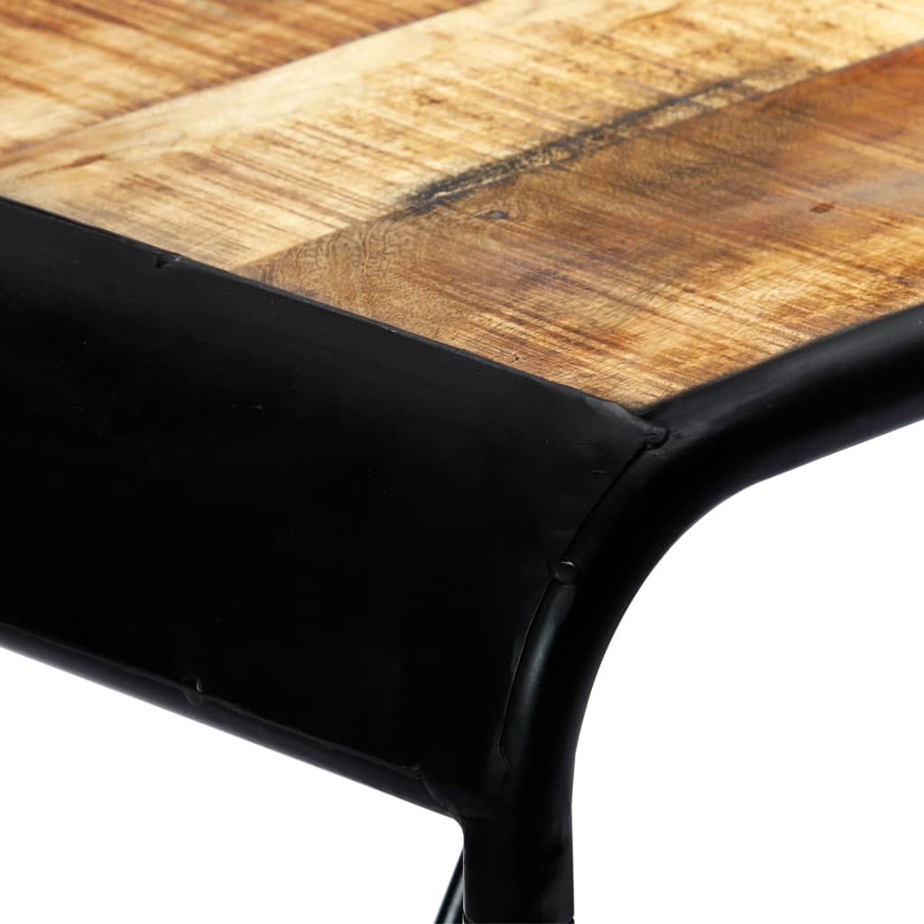 Mesa De Comedor Madera Maciza De Mango Rugosa 118x60x76 Cm_3