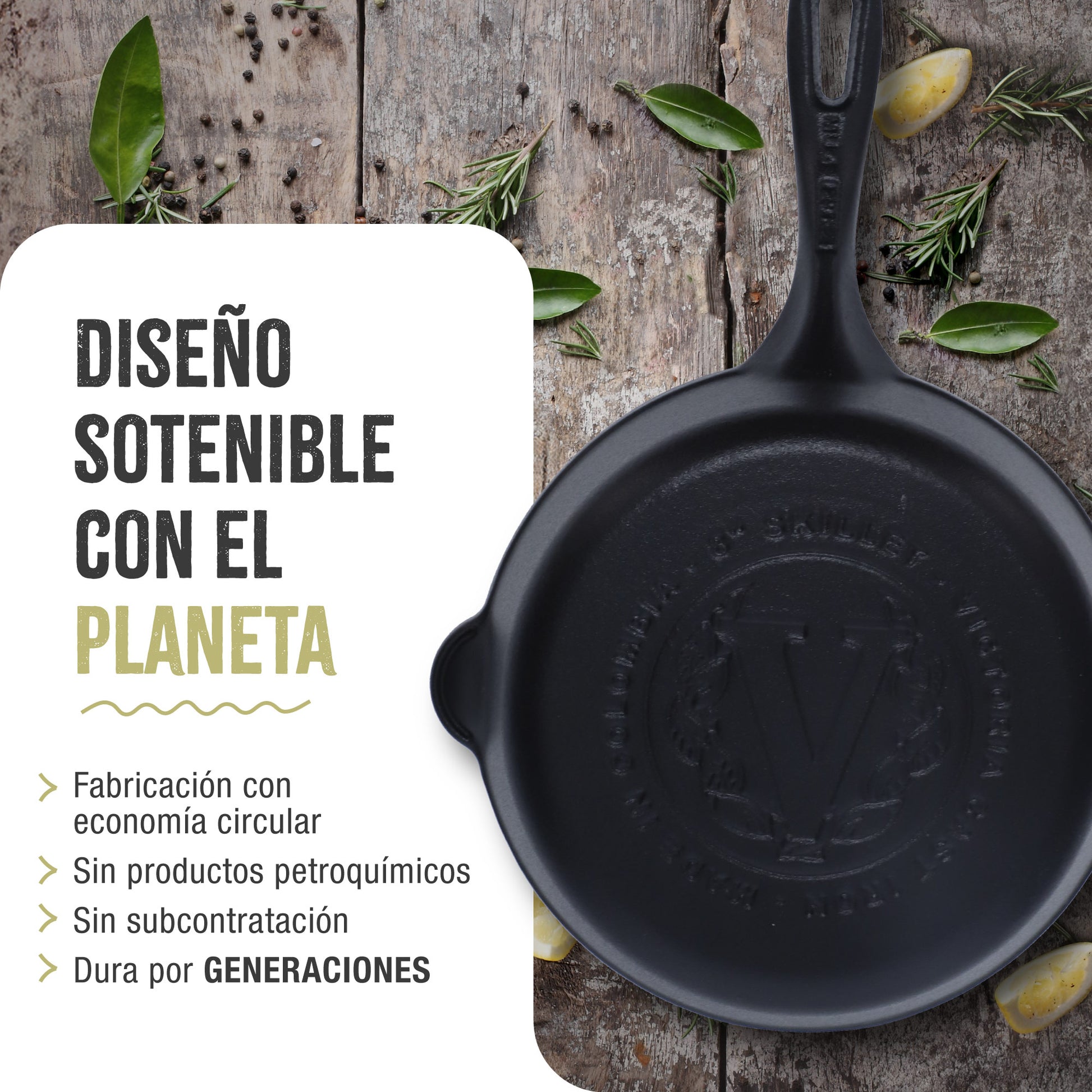 Victoria Sartén Hierro Fundido Curado Inducción 20cm, Apta Fuego, Barbacoa, Horno Cast Iron Skillet, 39363, Negro_5