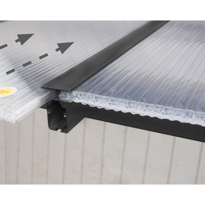 Pérgola adosada Olympia 546x294 gris