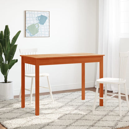Mesa De Comedor Madera Maciza De Pino Marrón Cera 110x55x75 Cm_1