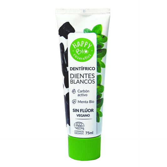 Dentífrico Dientes Blancos Carbon Activo HappyBio 75ml