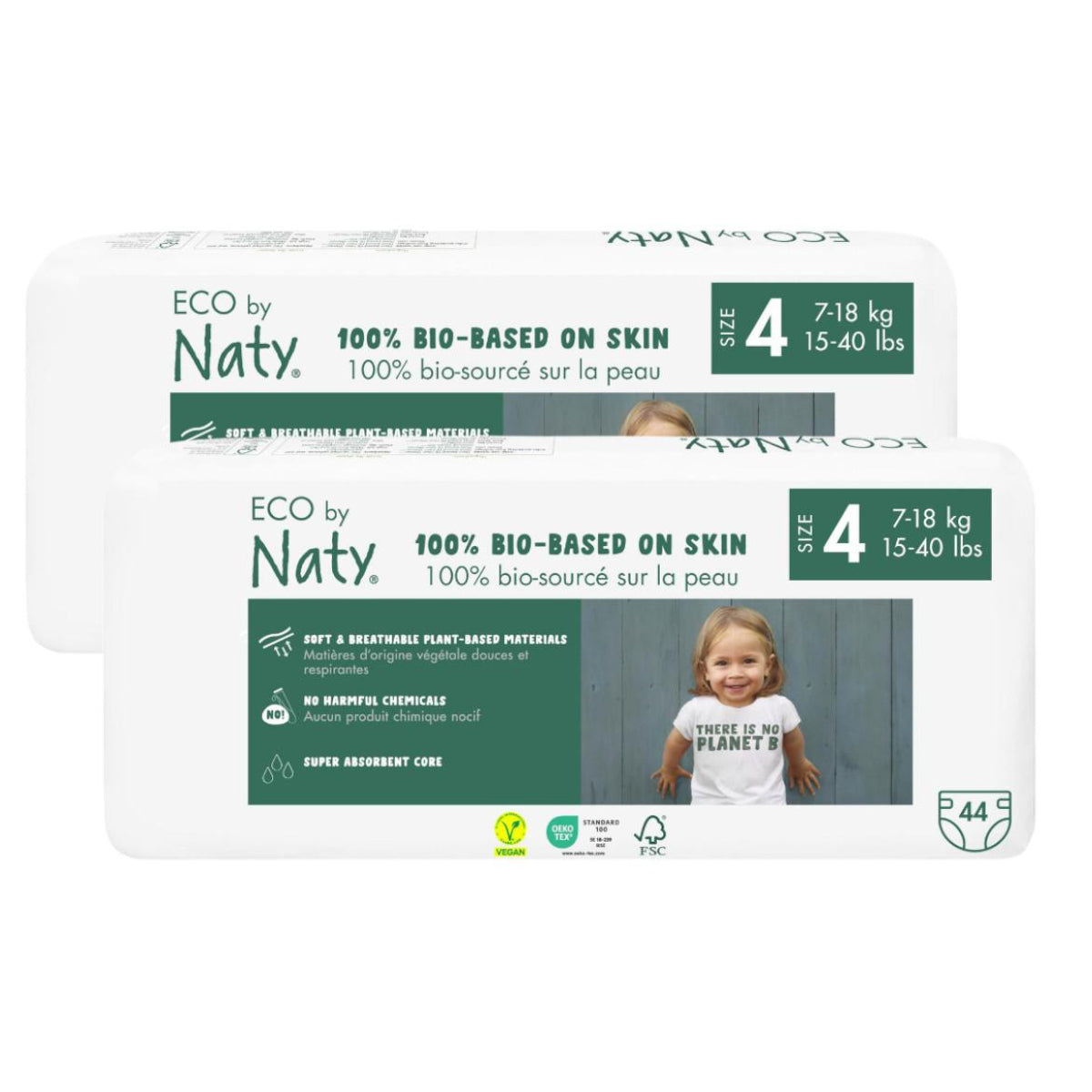 Pack ahorro Pañal T4 Naty 7-18 kg, 88 unidades