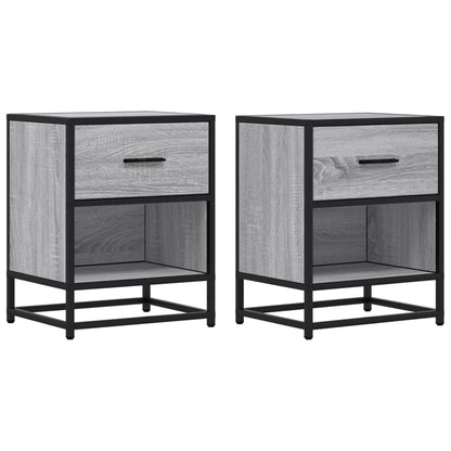 Mesitas Noche 2 Uds Madera Ingeniería Gris Sonoma 40x31x50 Cm_0