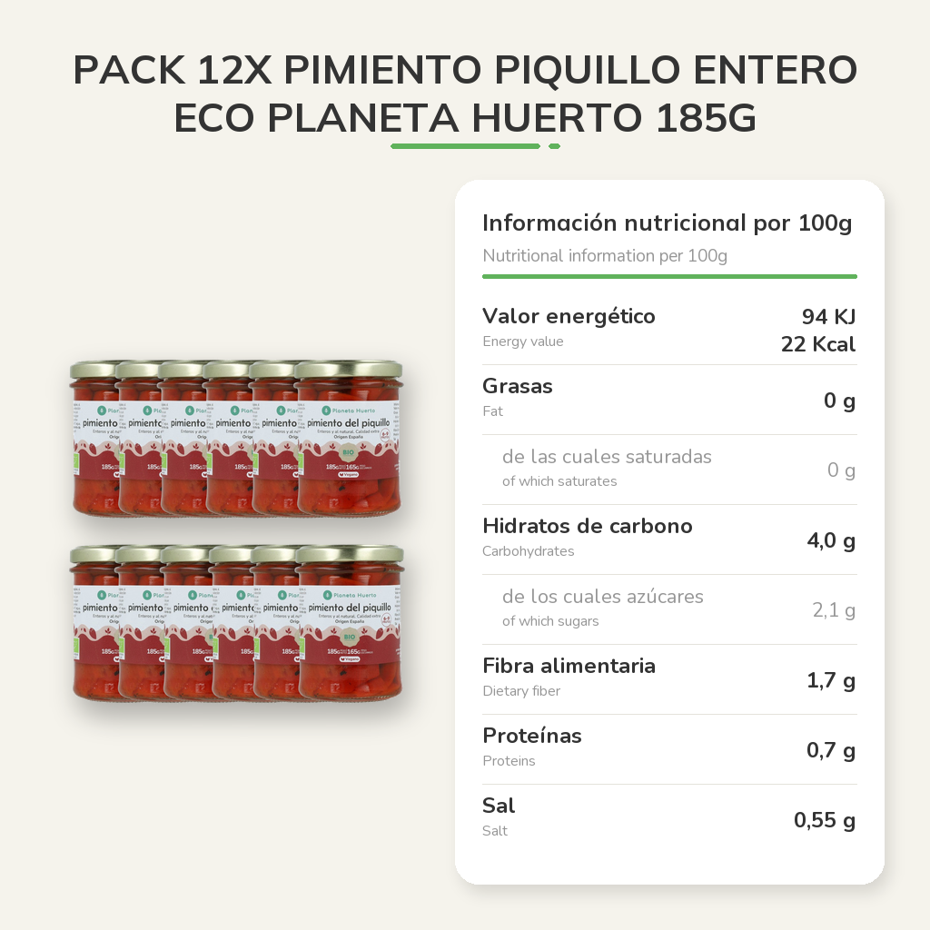 Información nutricional