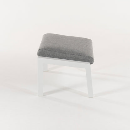 Puff De Exterior, Reforzado, Aluminio, Color Blanco, Reposapies:60x47x38_3
