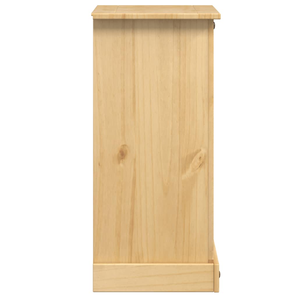 Mesita De Noche Corona Madera Maciza De Pino 53x39x84 Cm_3
