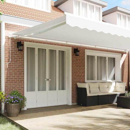 Toldo Retráctil Blanco 600 X 300 Cm Poliéster Y Aluminio_2