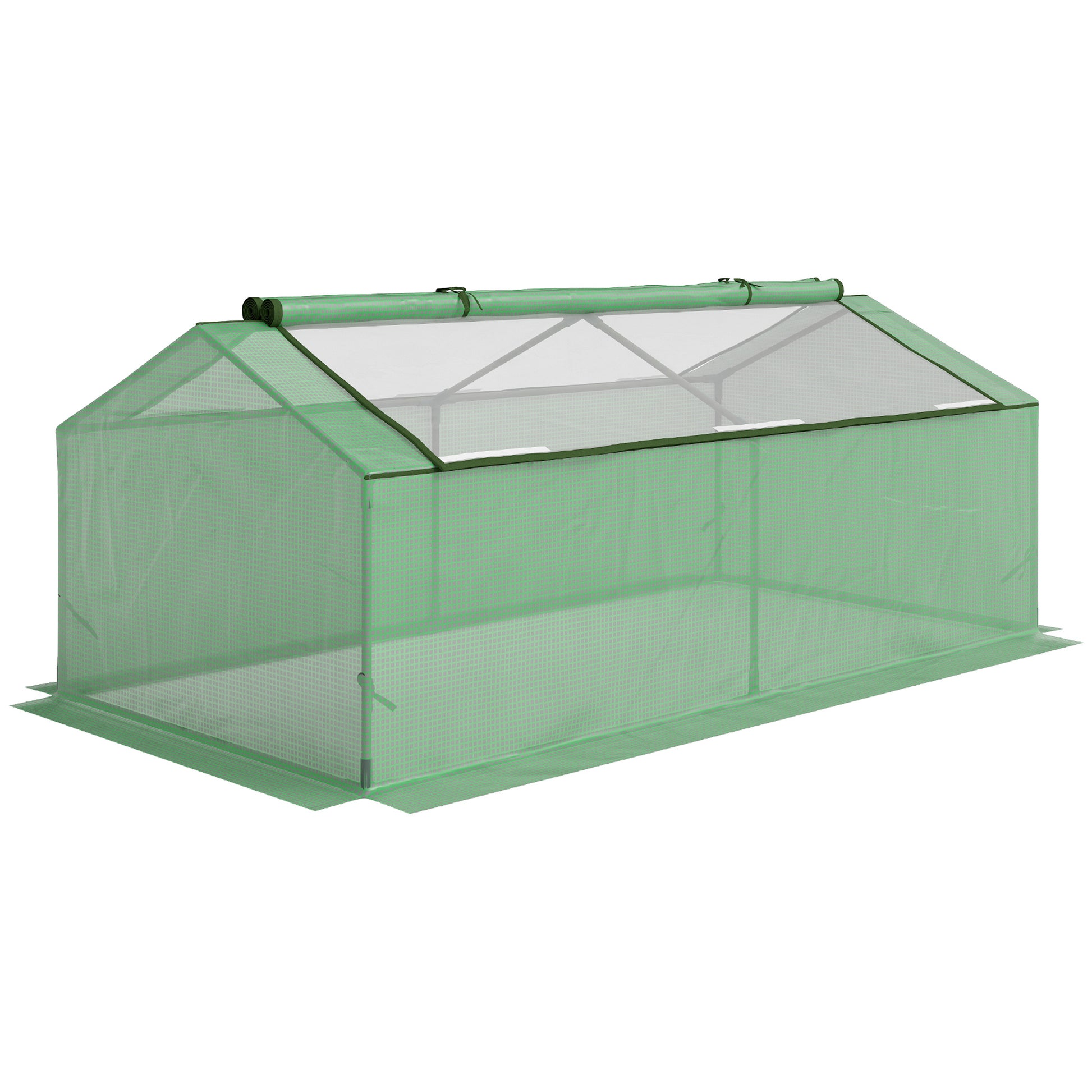 Outsunny Invernadero De Terraza 180x90x70 Cm Con 2 Ventanas Enrollables Verde_0