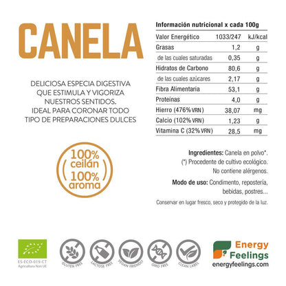Canela en polvo ECO Energy Feelings 1 kg