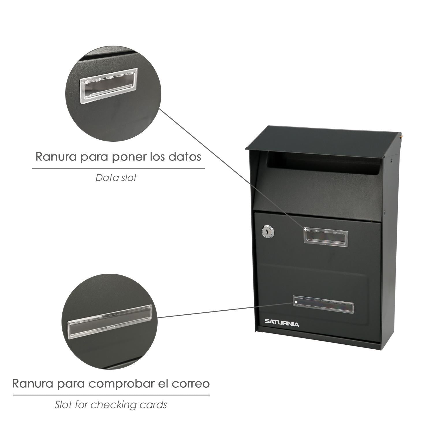 Buzon Exterior Country Gris Oscuro 215 X 320 X 105 Mm._2