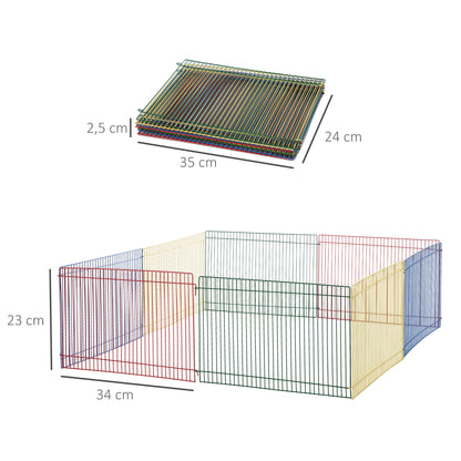 Pawhut Parque Para Cachorros Plegable Con 8 Paneles De Valla Metálica 34x23 Cm_2