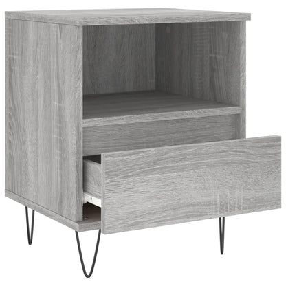 Mesita De Noche 2 Uds Madera Ingeniería Gris Sonoma 40x35x50 Cm_4