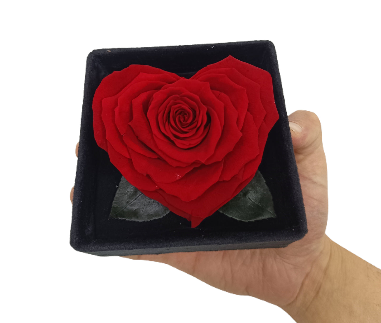 Mundo Eterno Rosa Preservada Corazón Perfumado En Caja